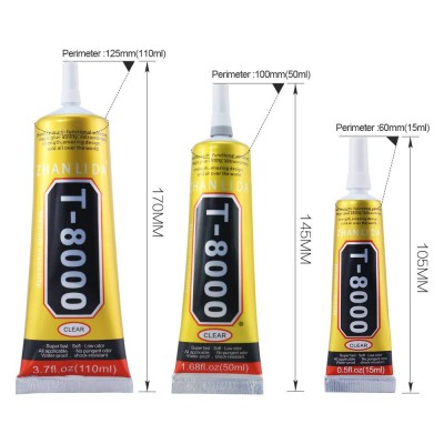 Best Quality T-8000 Multi Purpose Industrial Adhesive,Lash/phone Repair Fix Screen Pvc Glue