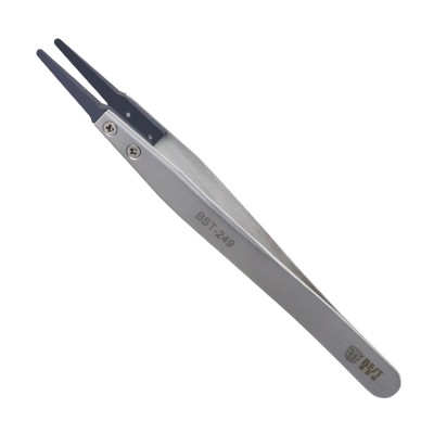 BEST Straight Aimed Tweezers ESD replaceable plastic rounded tweezers for electronic repair