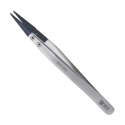 BEST Hot Sale CE rubber tipped tweezers Straight Aimed  ESD replaceable rubber pointed head tweezers for electronic repair