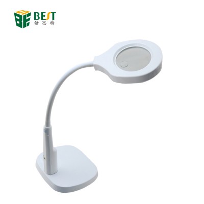 BEST 9145 High quality led light price 5D 12D  portable glass 2200LUX wireless table lamps led light parts led magnifying lamp