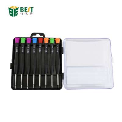 8 in 1 Screwdriver Set 0.8 Pentalobe 1.2 Phillips 1.5 Cross 1.5 Flatted T3 T4 T5 T6 for Mobile Phone PC DIY Repair Tools