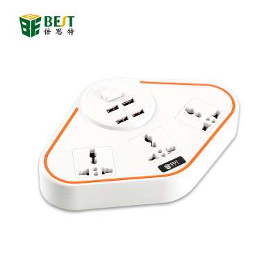 BST-07 smart power strip With 4 USB Extension Socket Plug Multifunctional Fast Charging Power Strip 10A 250V 2500W